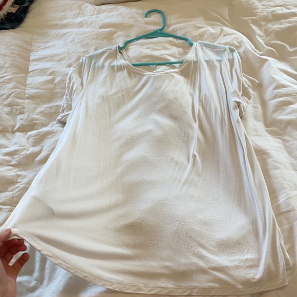 H&M Tops Hm Basic White Oversized Tee Poshmark